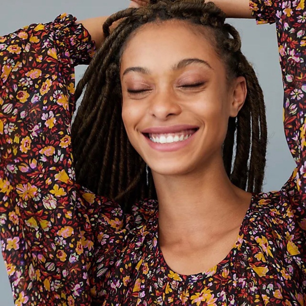 Anthropologie Pauline BalloonSleeved Blouse XS NWT